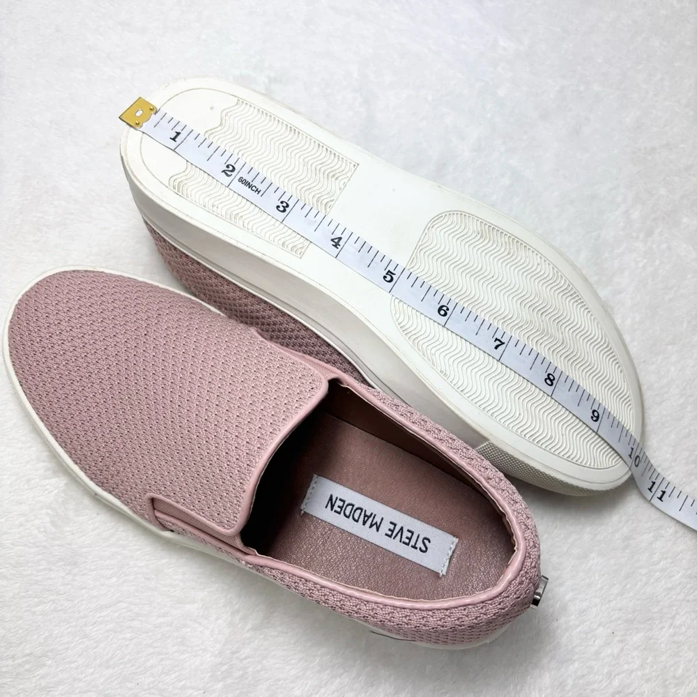 Steve Madden‎ Blush Pink Knit Slip-On Shoes Align Loafers Size 7